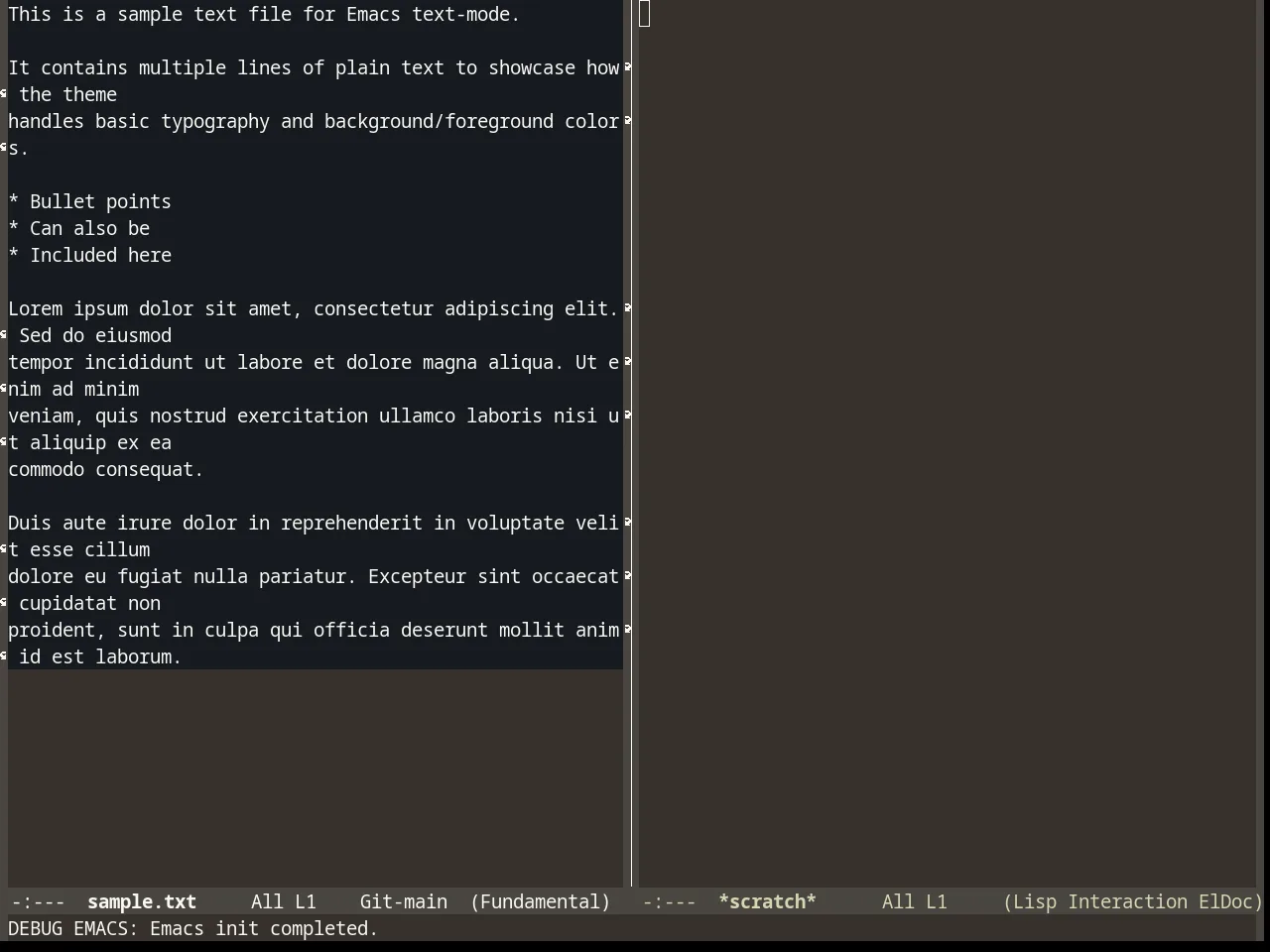 Mellow Theme in fundamental-mode