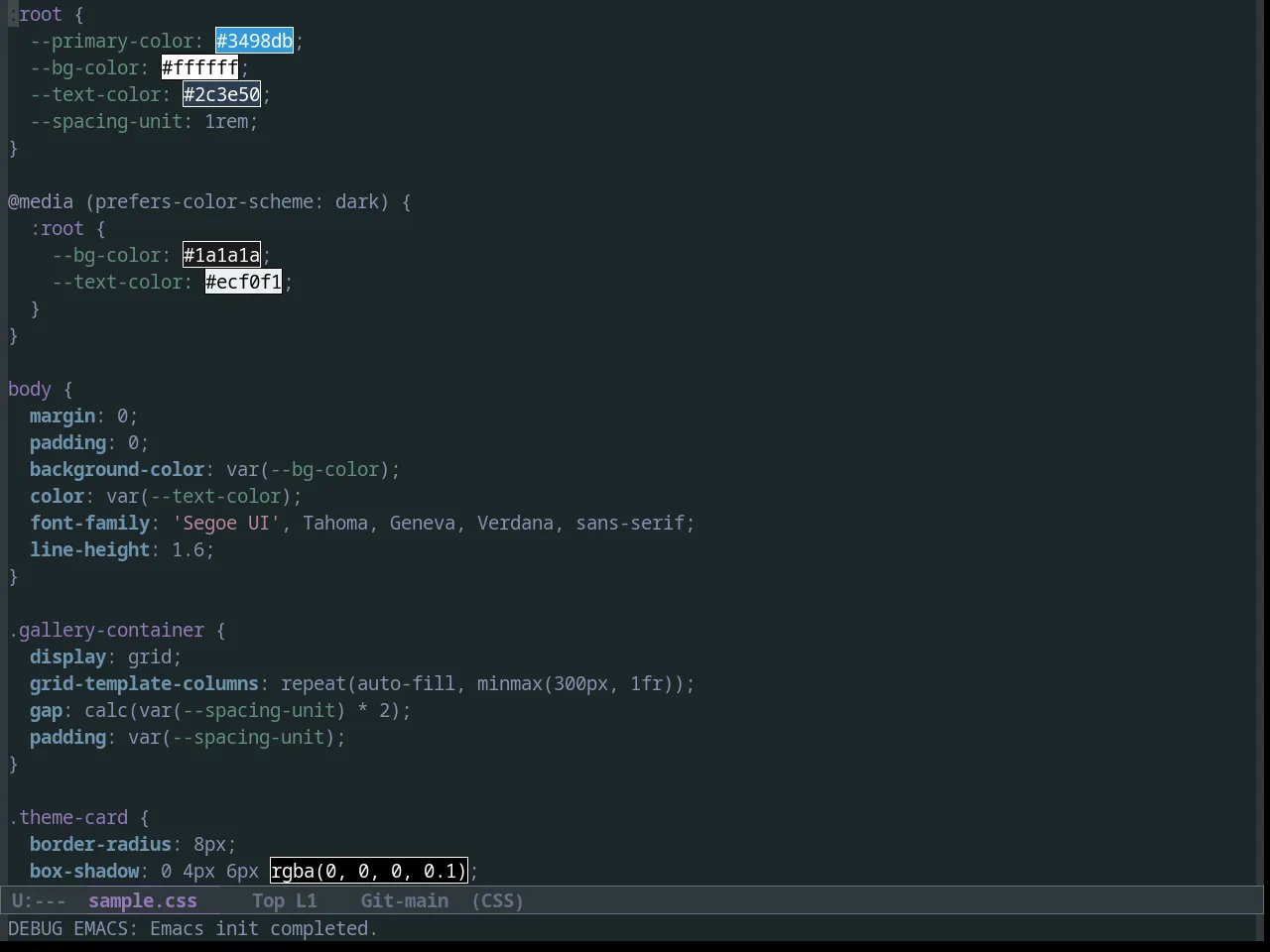 MetalHeart Theme in css-mode