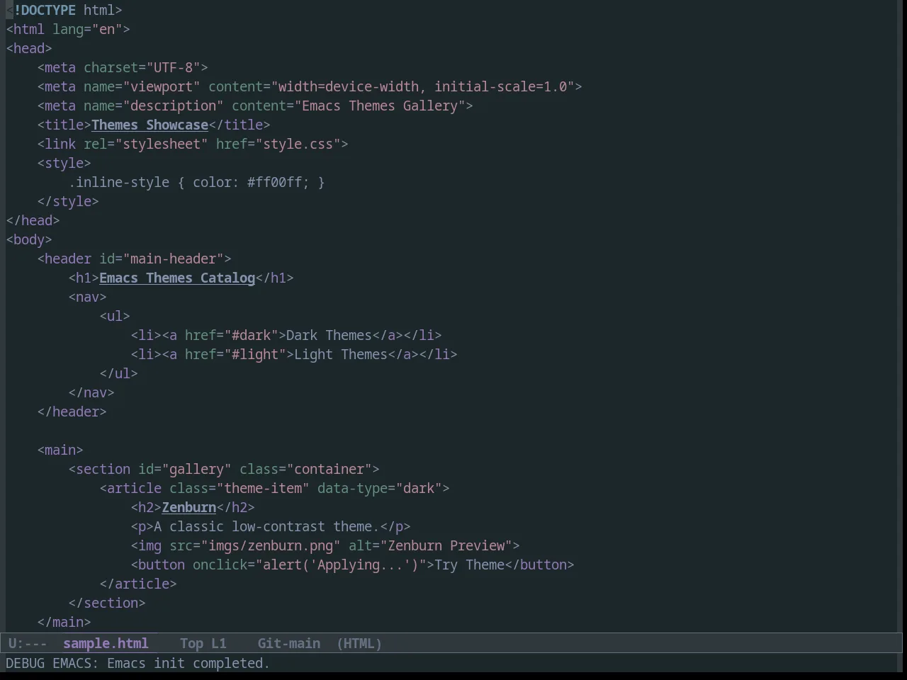 MetalHeart Theme in html-mode