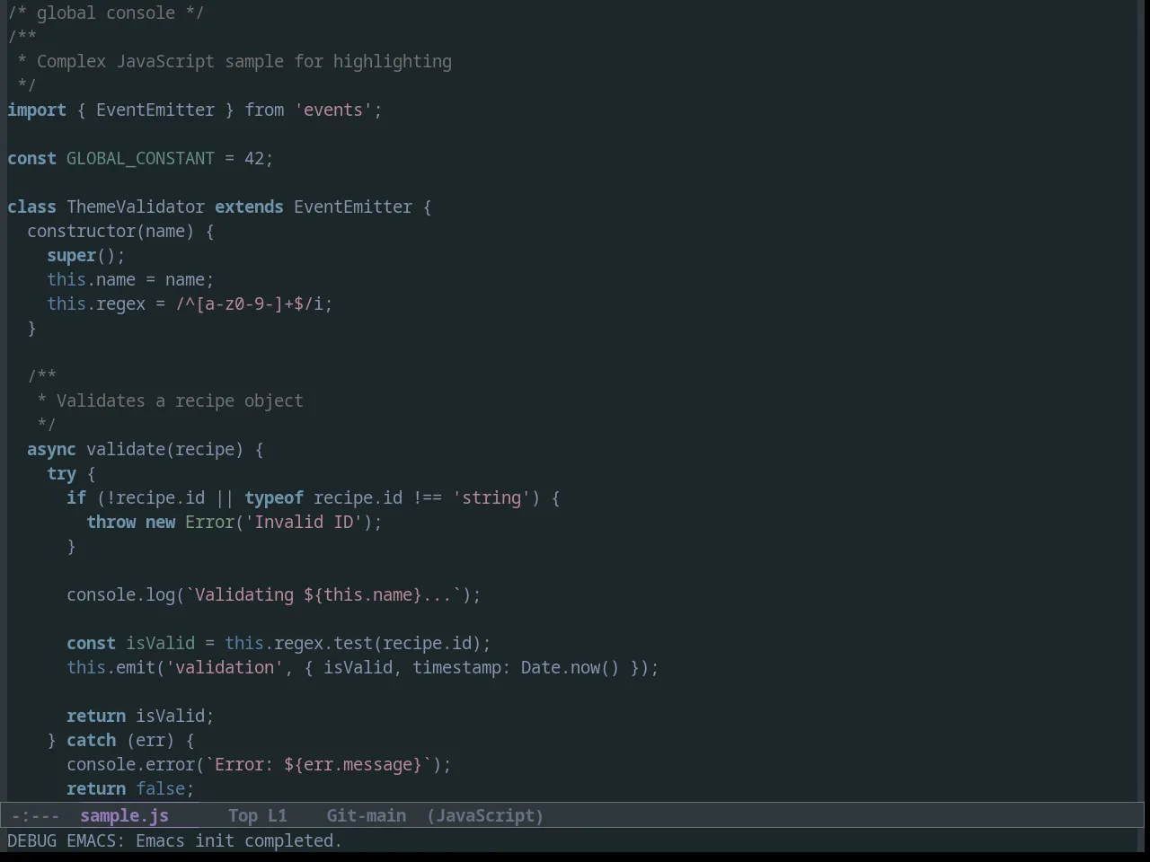 MetalHeart Theme in javascript-mode