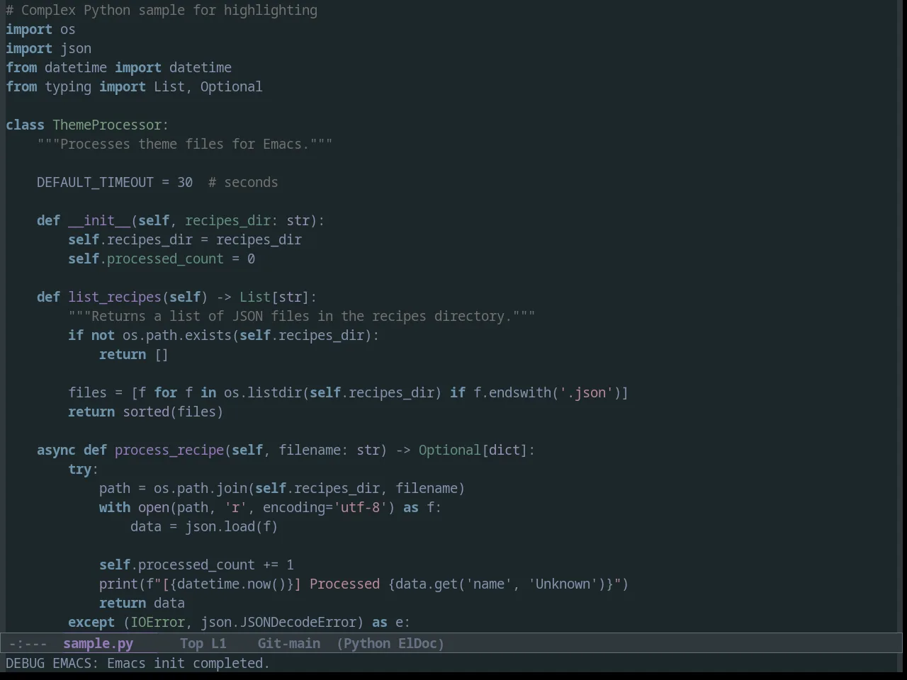MetalHeart Theme in python-mode