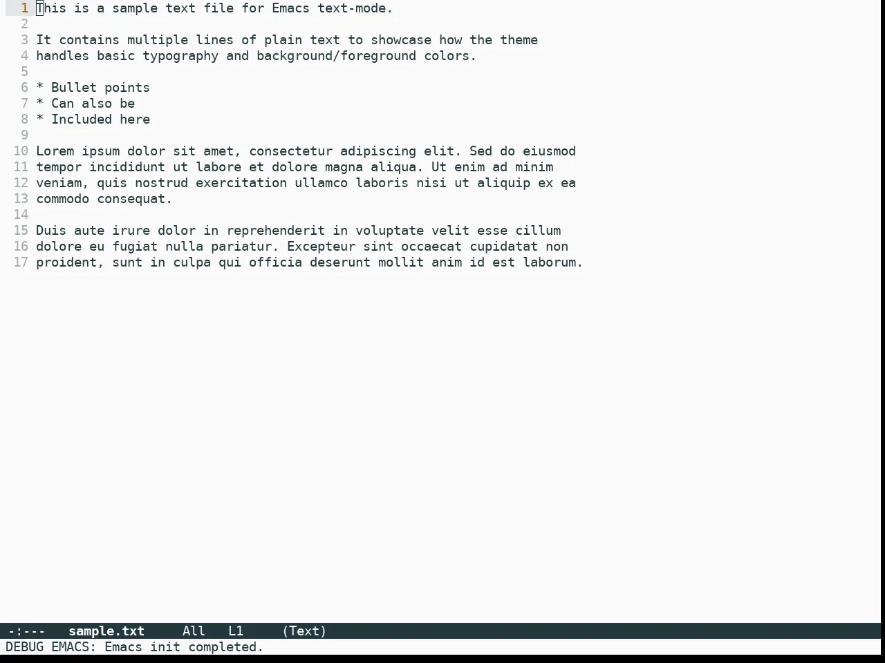 Metropolis Light Theme in text-mode