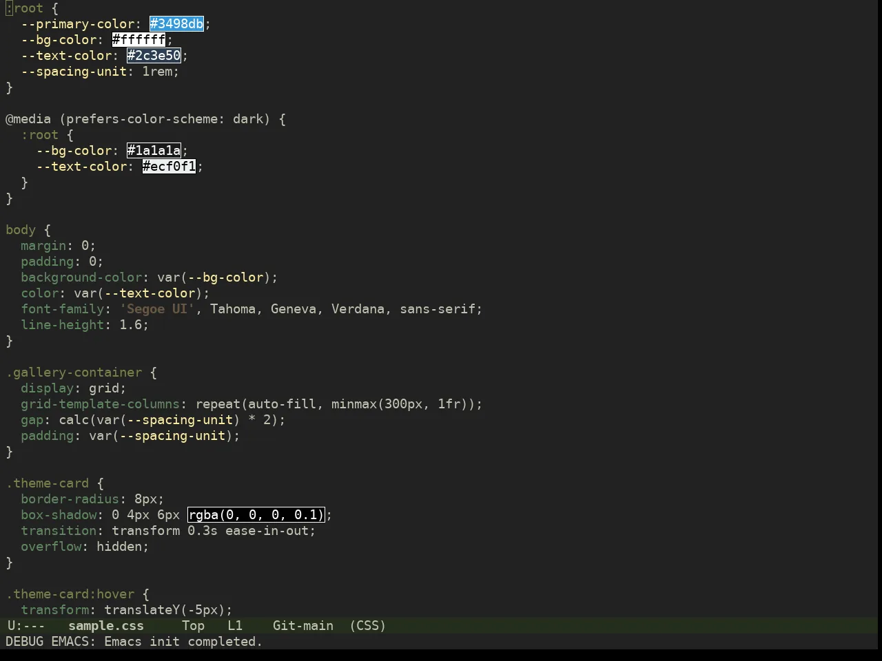 Miasma Theme in css-mode