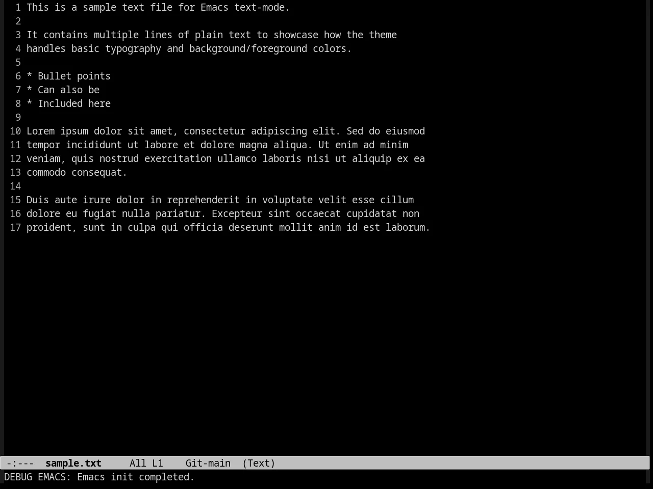 Midnight Theme in text-mode