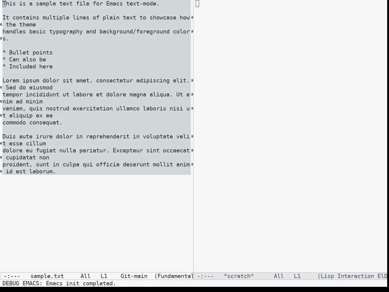 Mindre Theme in fundamental-mode
