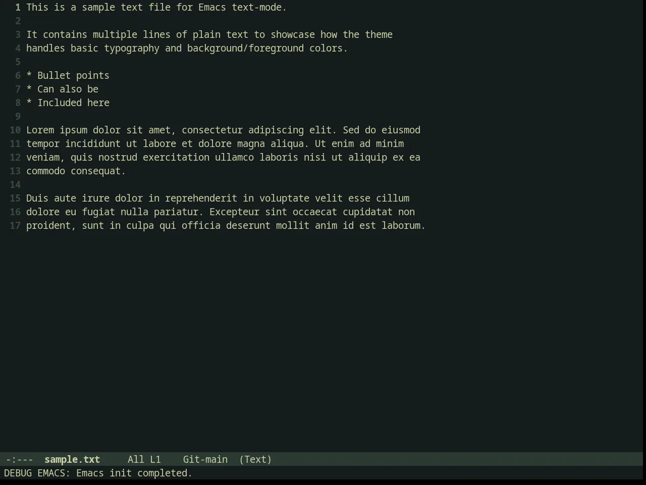 Minsk Theme in text-mode