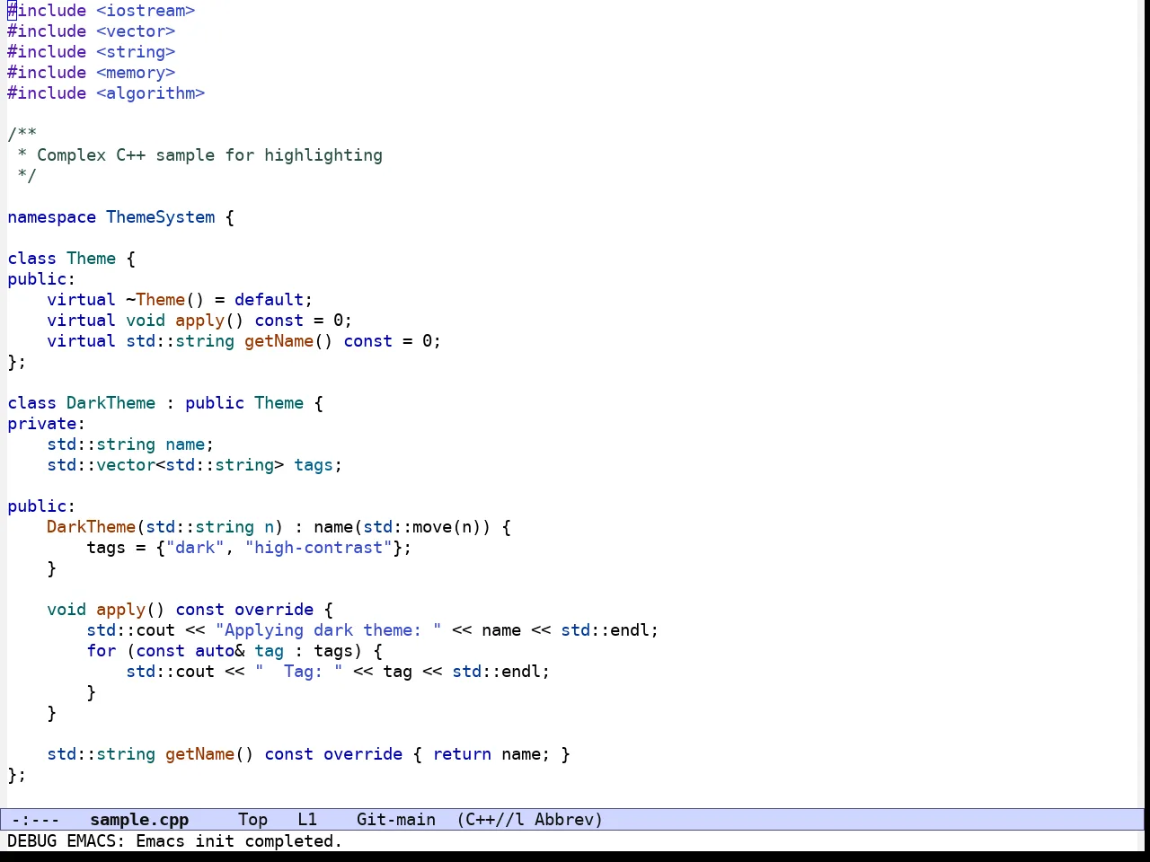 Modus Operandi Deuteranopia Theme in c++-mode
