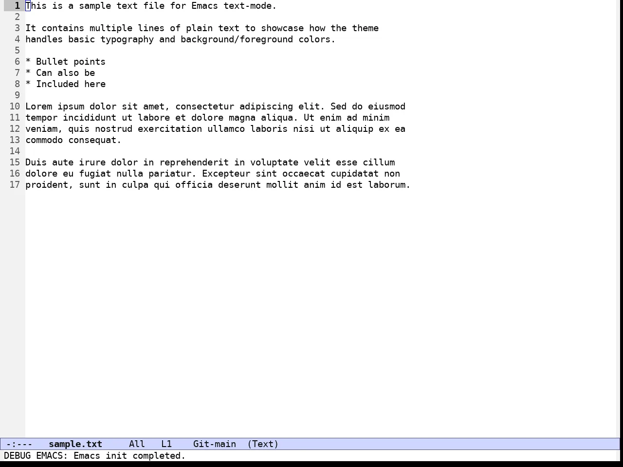 Modus Operandi Deuteranopia Theme in text-mode