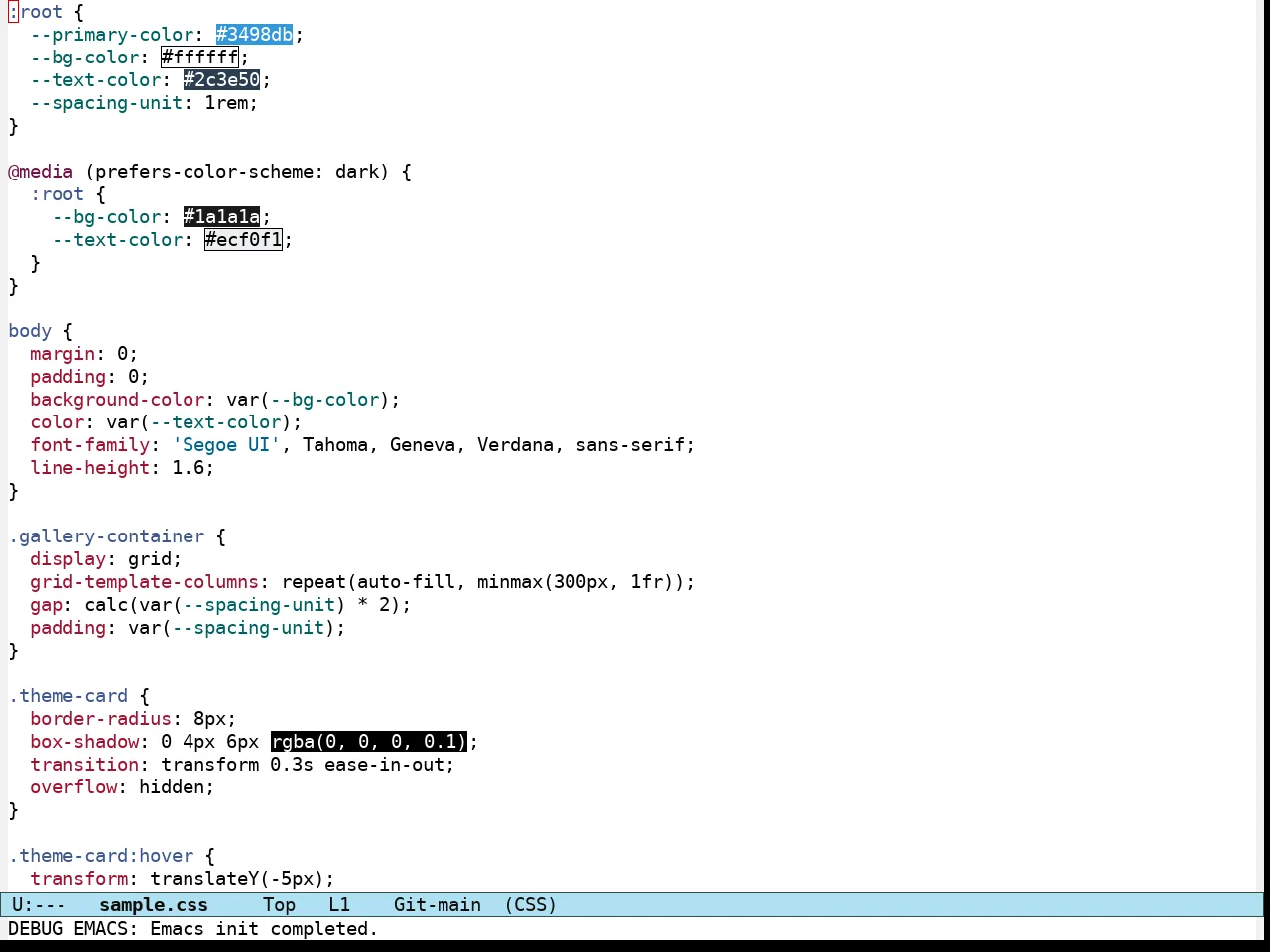 Modus Operandi Tritanopia Theme in css-mode
