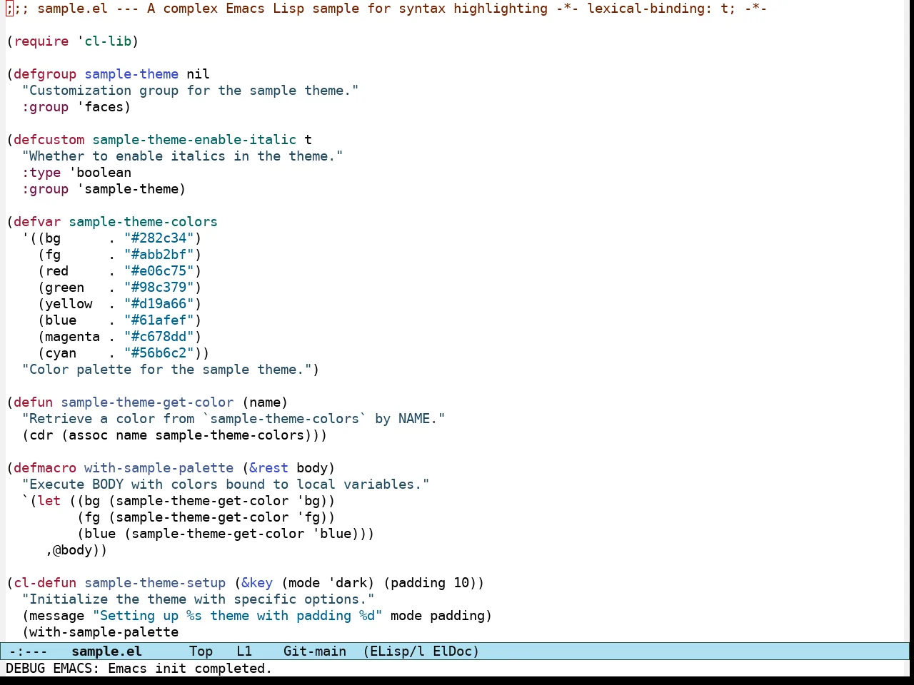 Modus Operandi Tritanopia Theme in emacs-lisp-mode