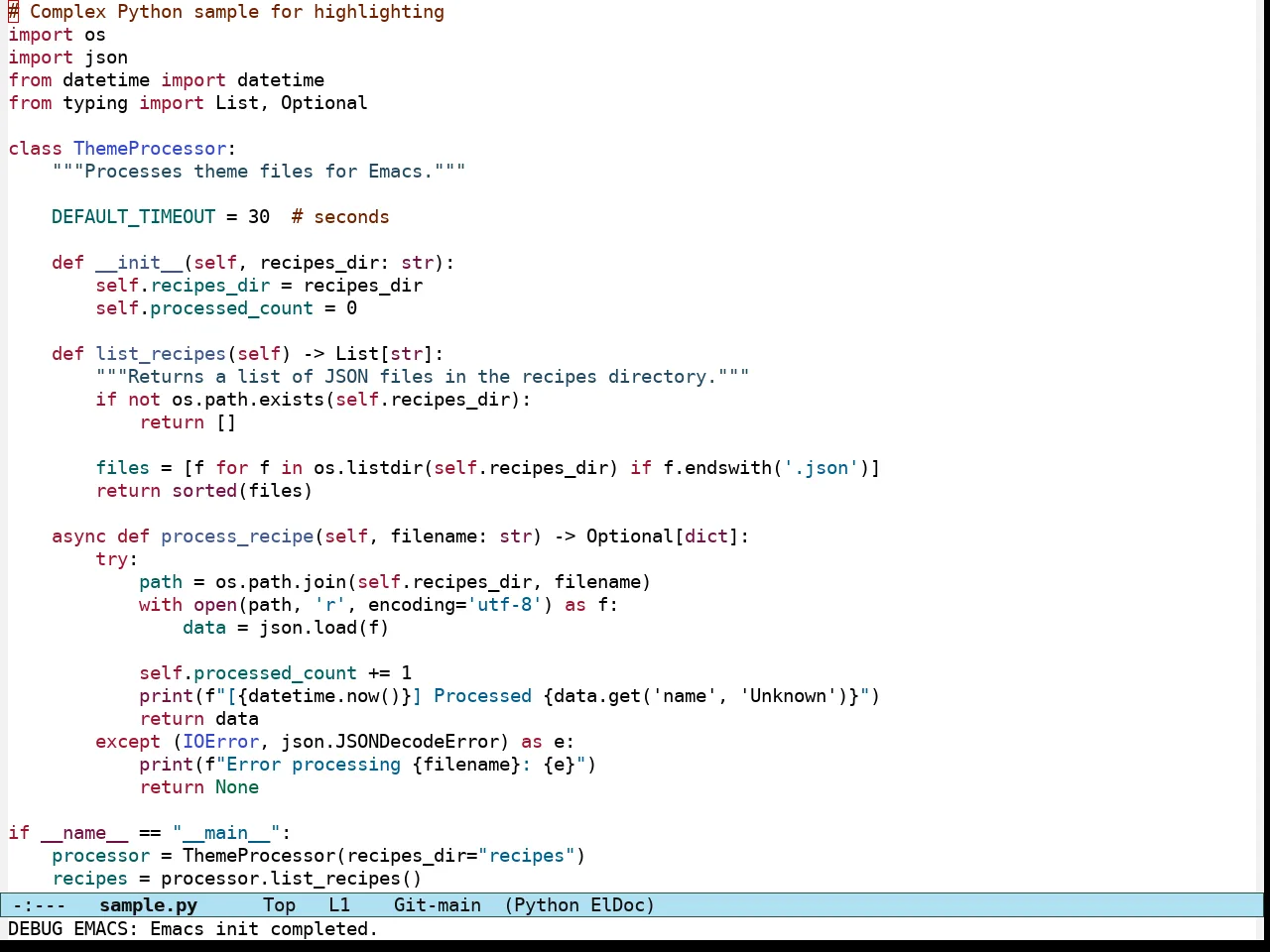 Modus Operandi Tritanopia Theme in python-mode
