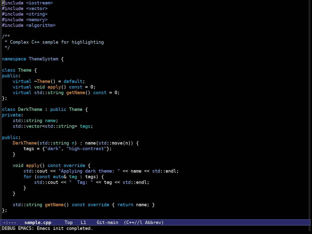 Modus Vivendi Deuteranopia Theme in c++-mode