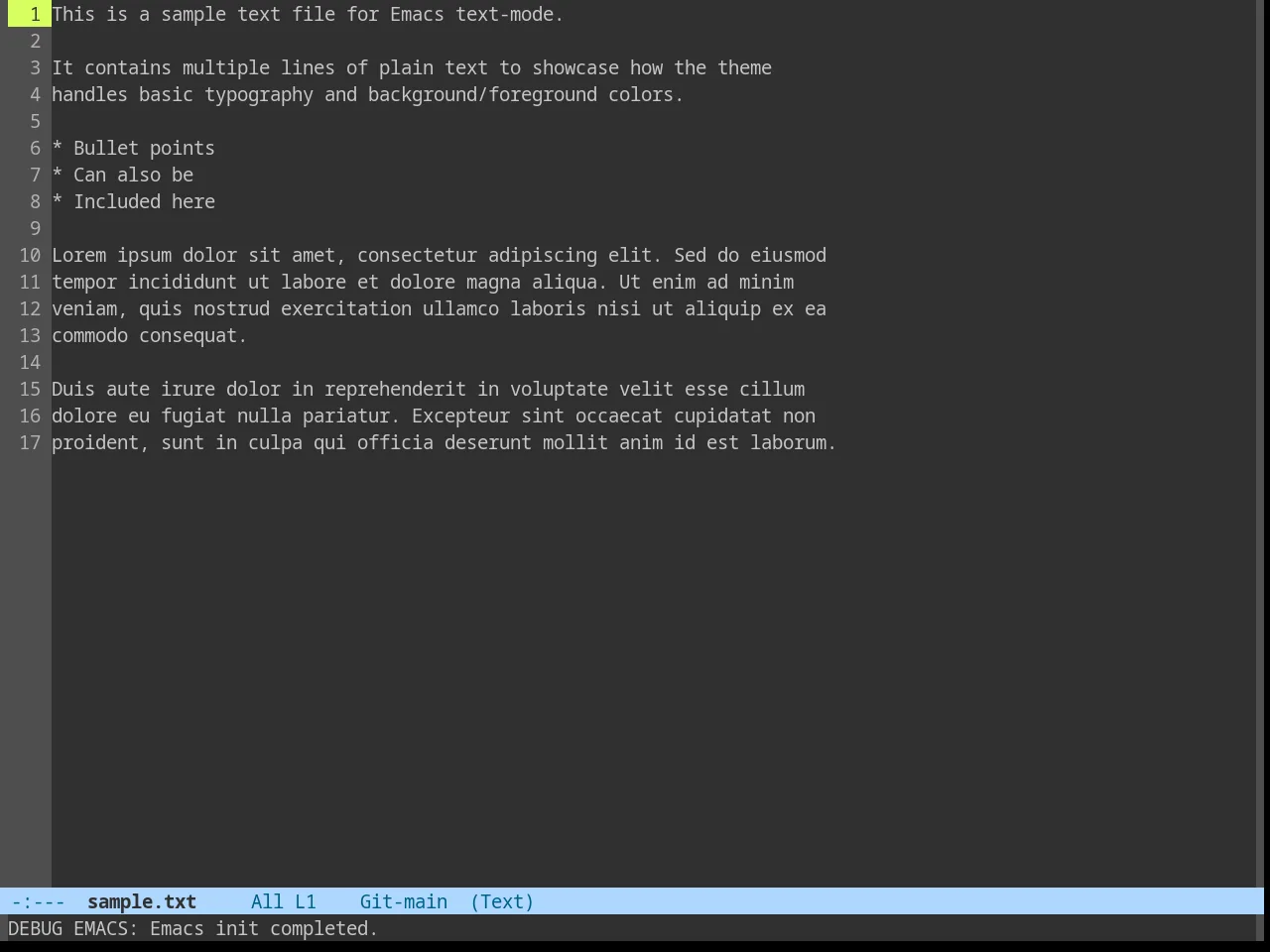 Moe Theme in text-mode