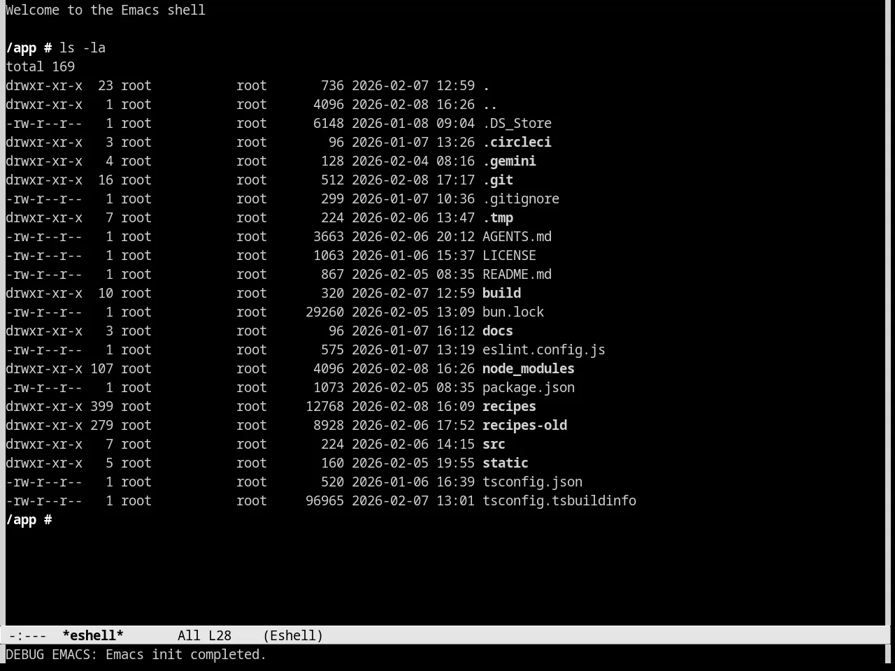 Monochrome Theme in eshell