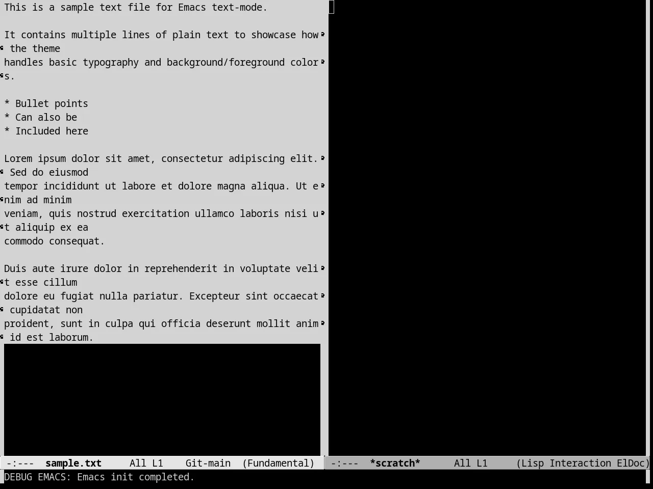 Monochrome Theme in fundamental-mode
