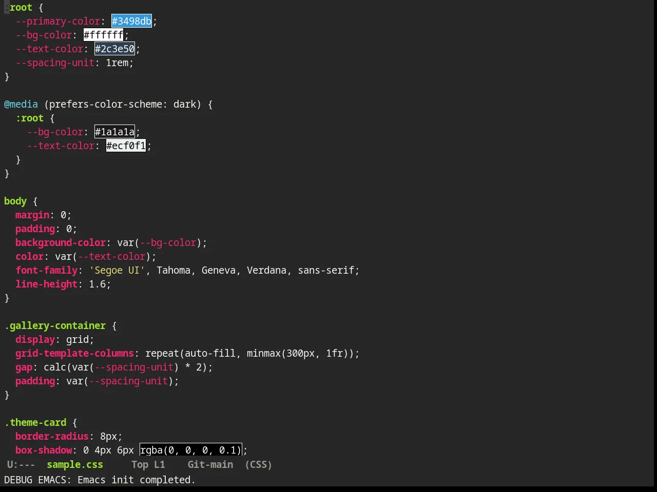Monokai Alt Theme in css-mode
