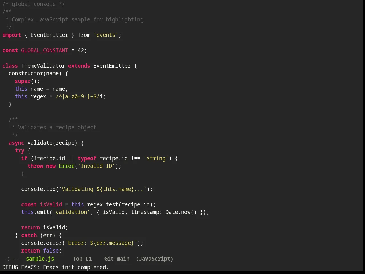 Monokai Alt Theme in javascript-mode