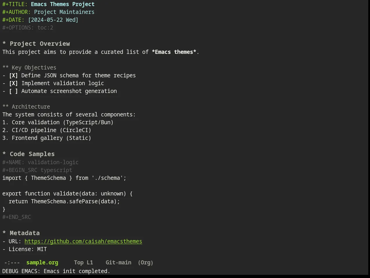 Monokai Alt Theme in org-mode