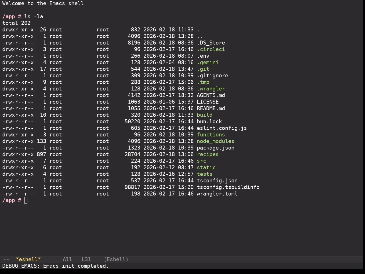Monokai Pro Theme in eshell