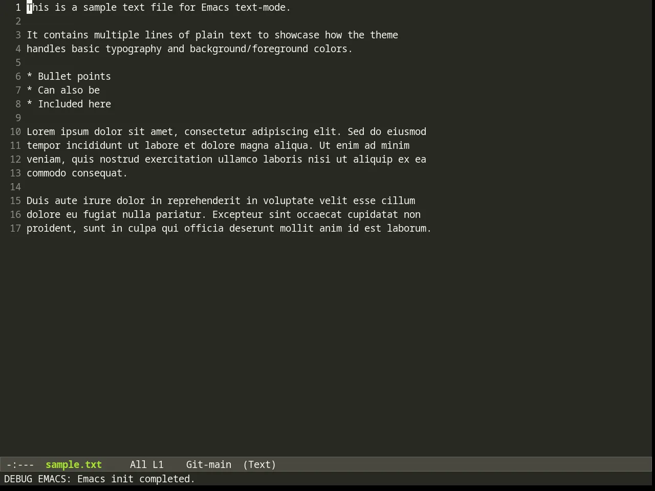 Monokai Theme in text-mode
