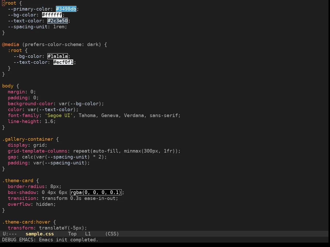 Monokate Theme in css-mode