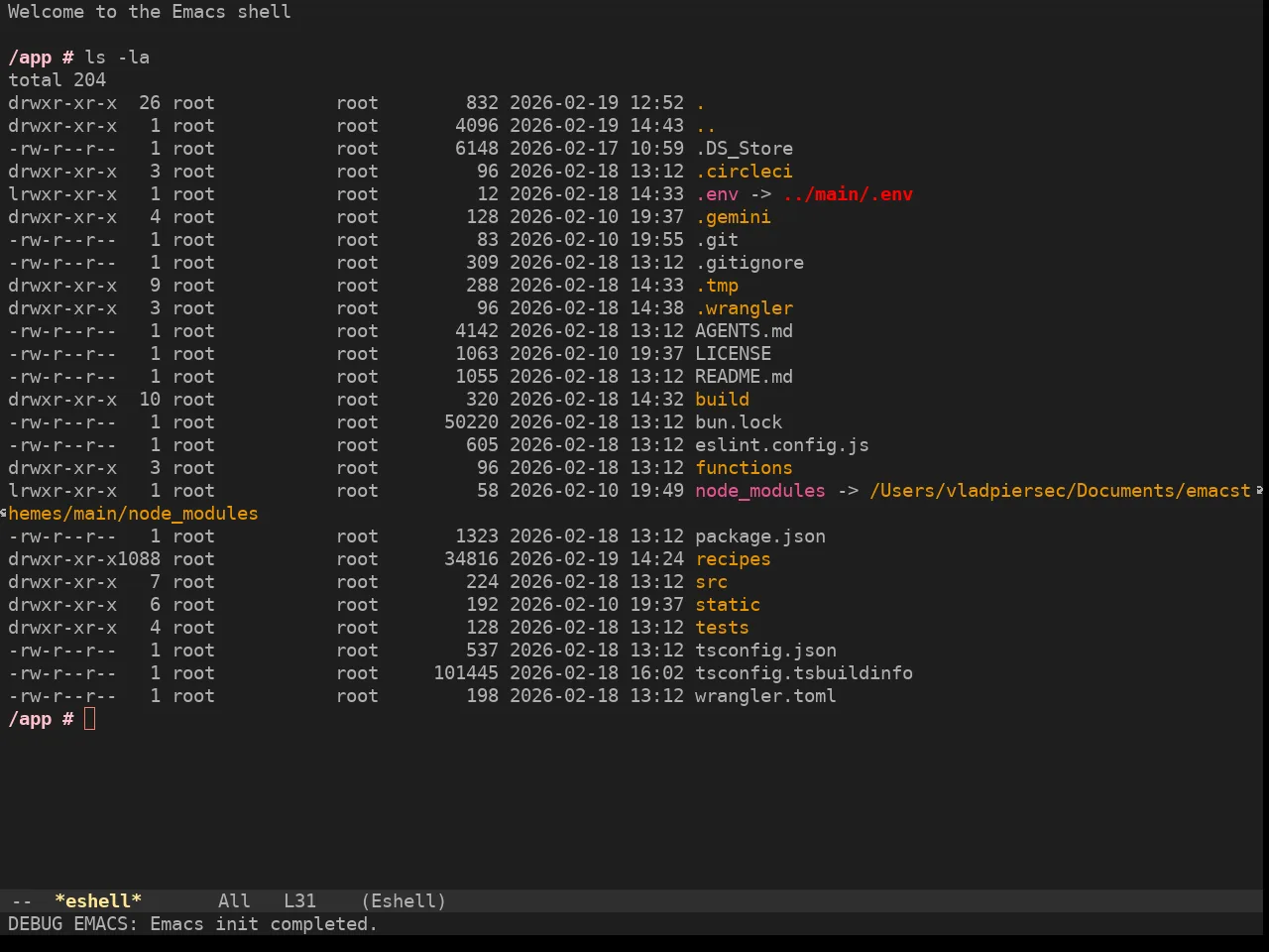 Monokate Theme in eshell