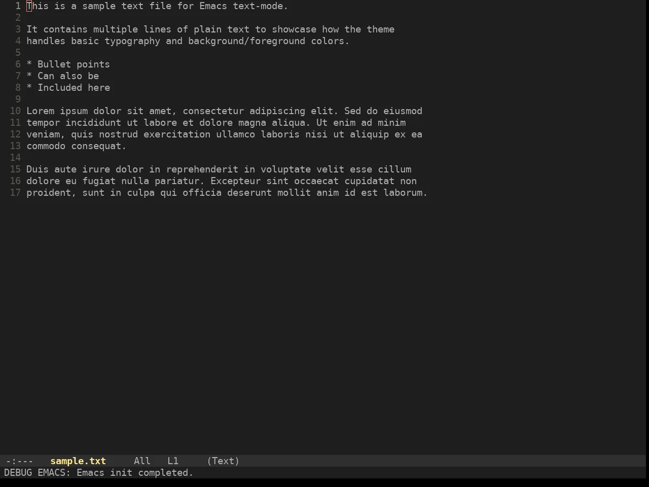 Monokate Theme in text-mode