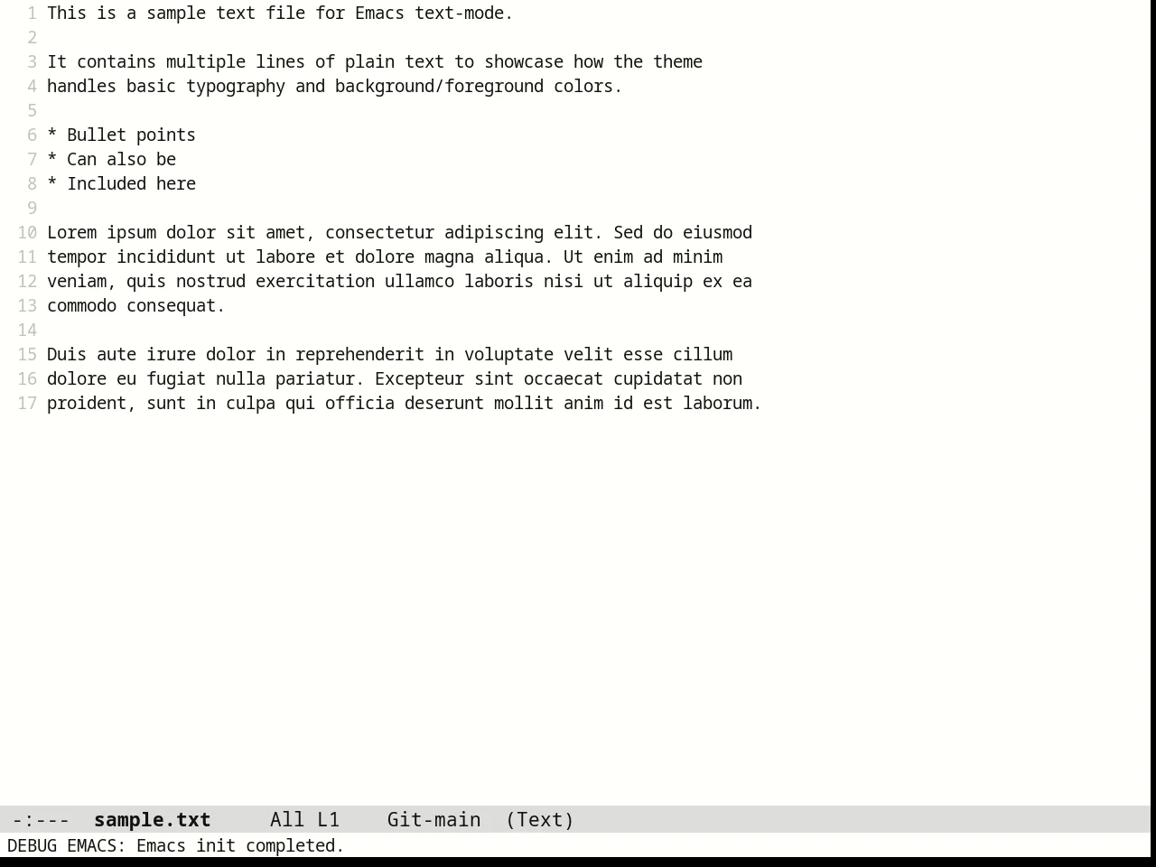 Monotropic Theme in text-mode