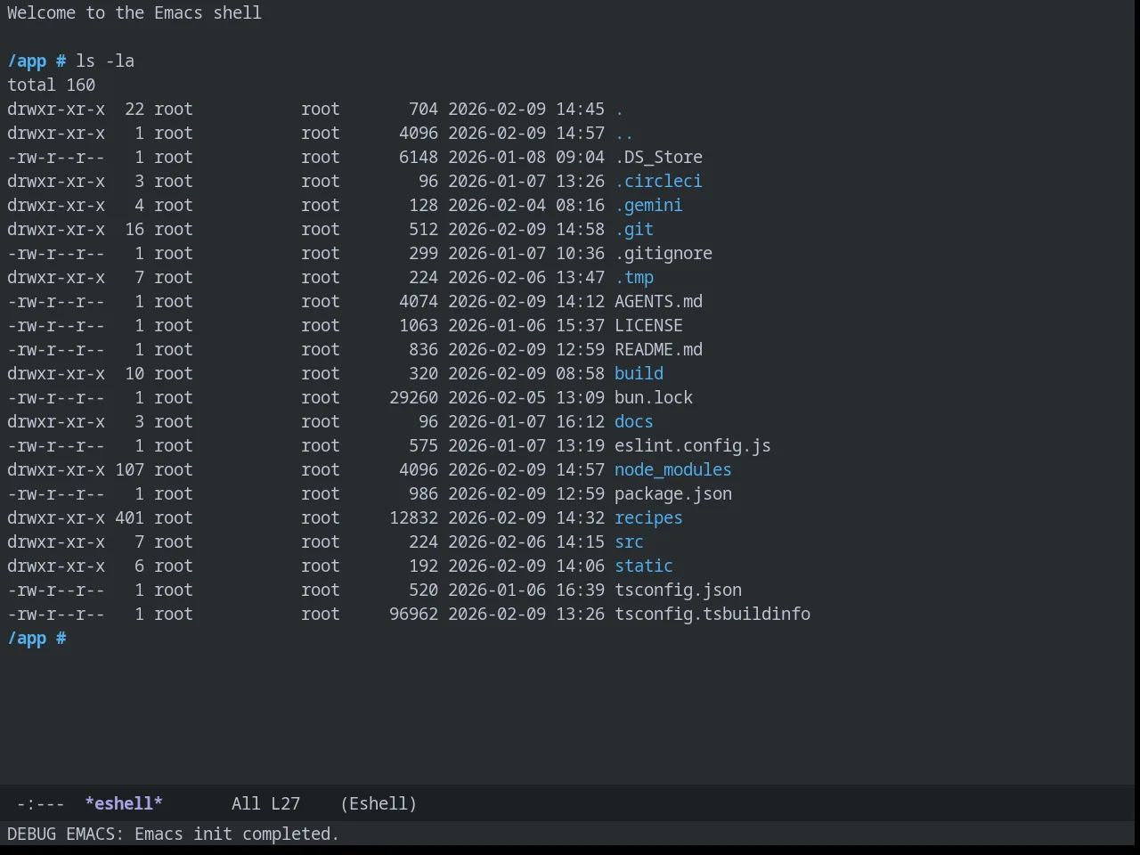 Mood One Theme in eshell
