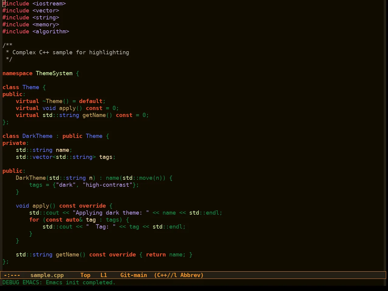 Morrowind Theme in c++-mode