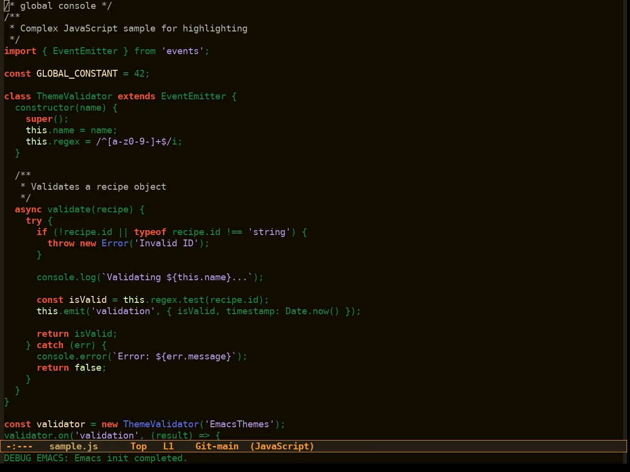 Morrowind Theme in javascript-mode