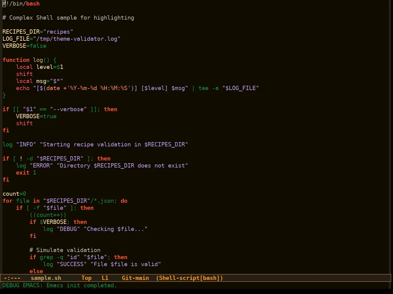 Morrowind Theme in sh-mode