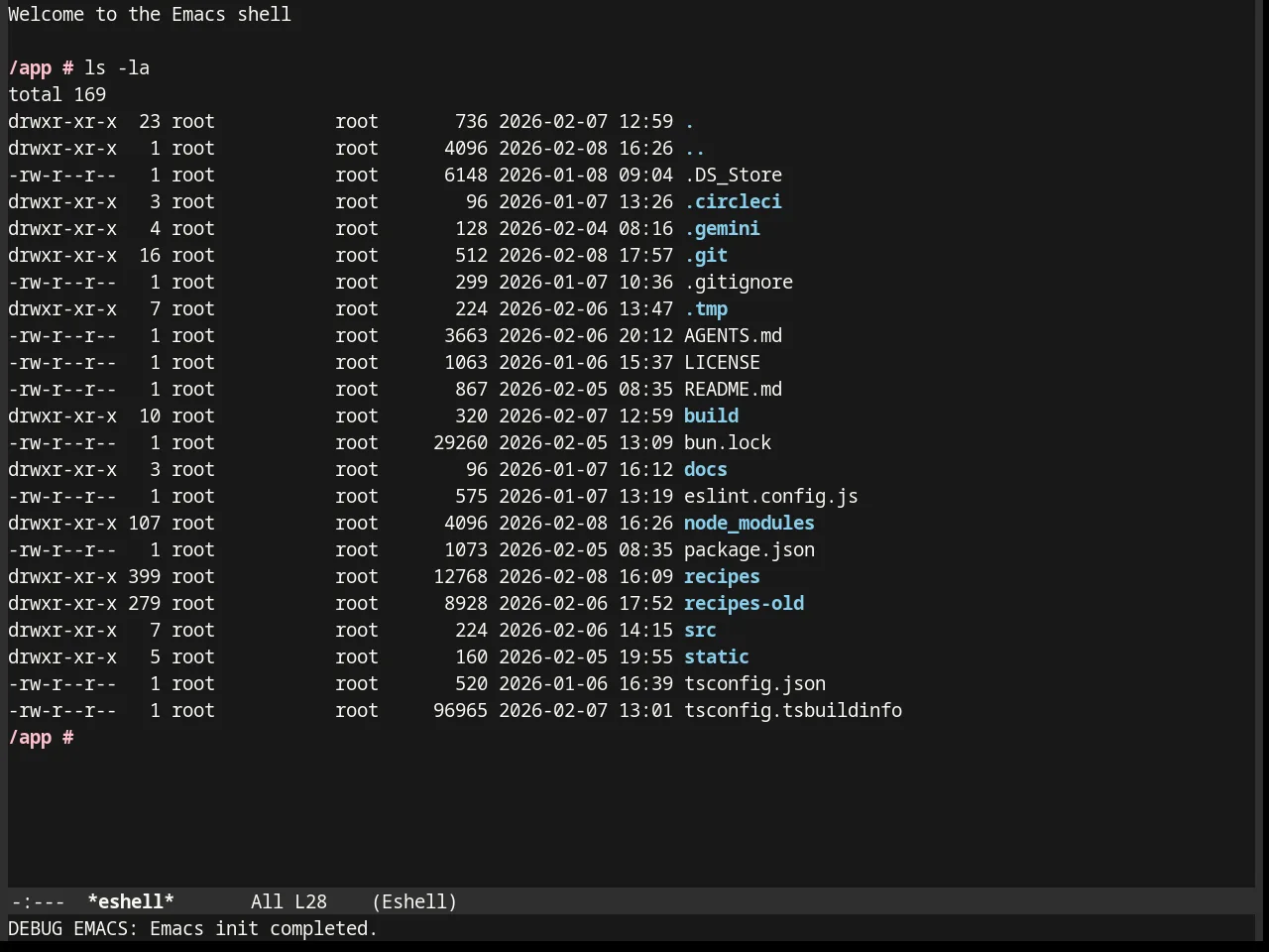 Mustard Theme in eshell