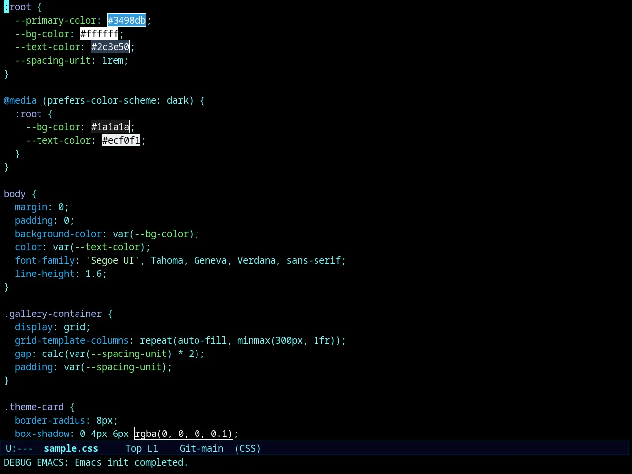 Naga-blue in css-mode