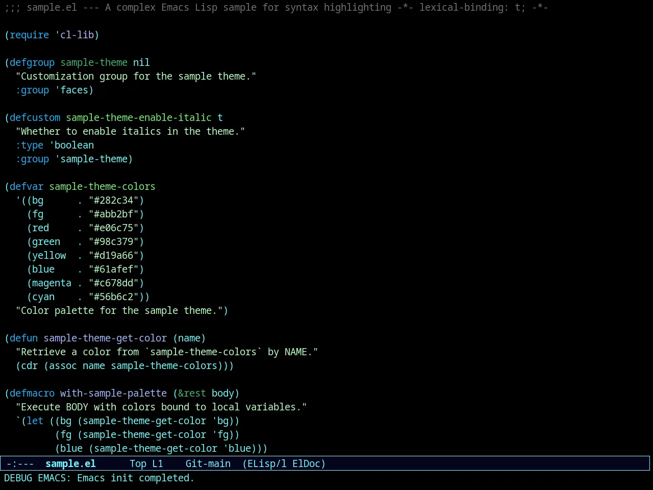 Naga-blue in emacs-lisp-mode