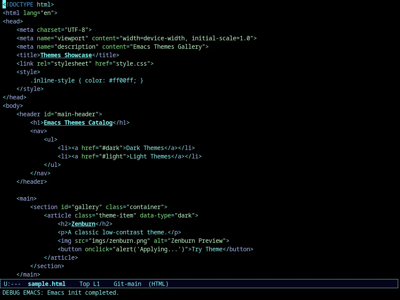 Naga-blue in html-mode