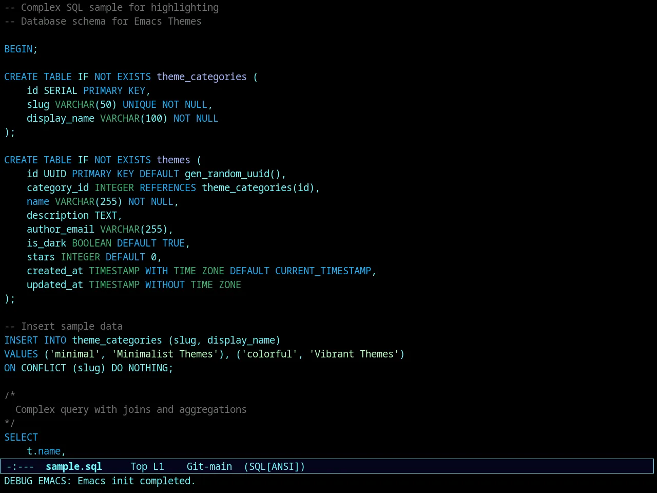 Naga-blue in sql-mode