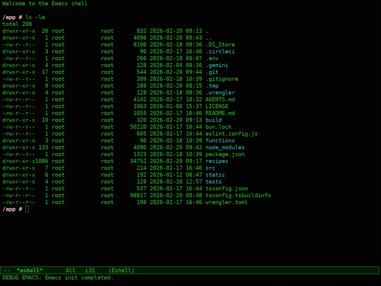 Naga Theme in eshell