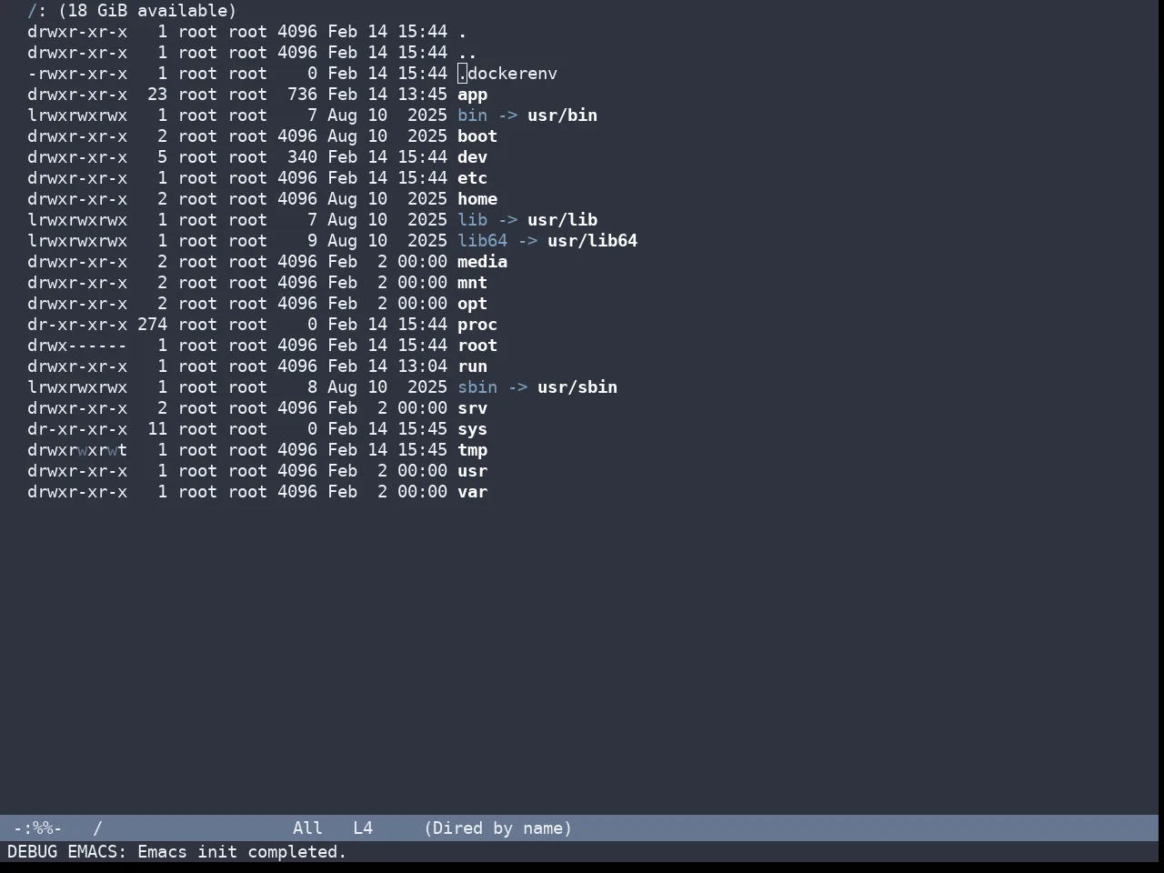 Nano Dark Theme in dired