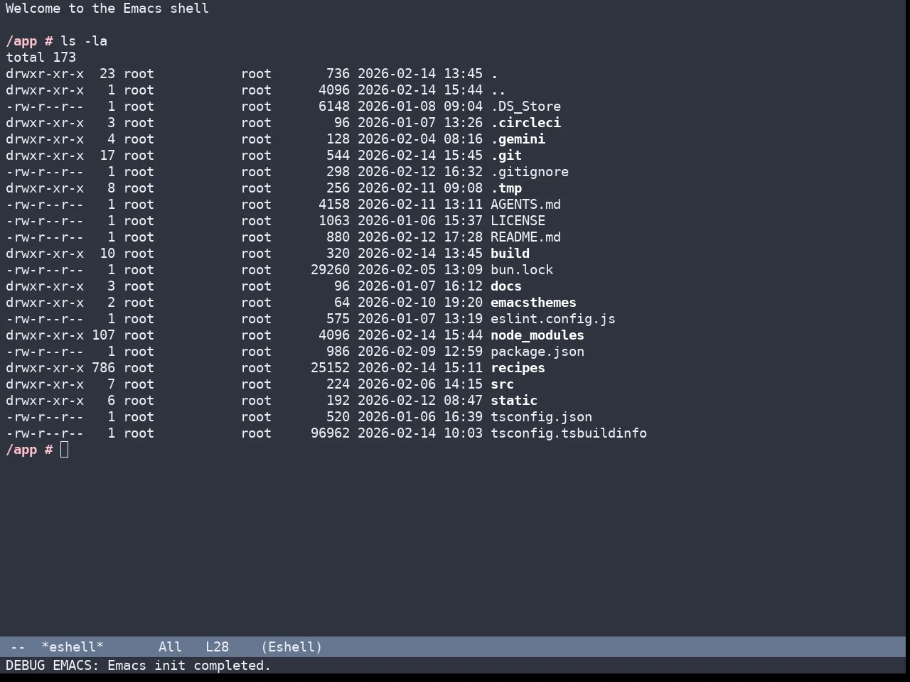 Nano Dark Theme in eshell