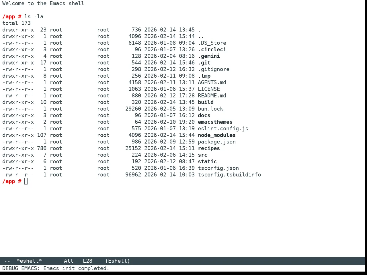 Nano Light Theme in eshell