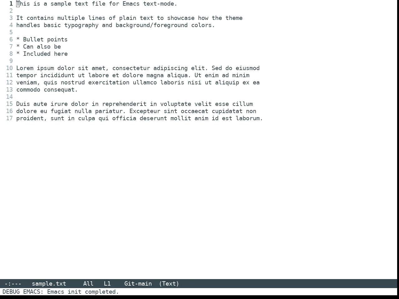 Nano Light Theme in text-mode