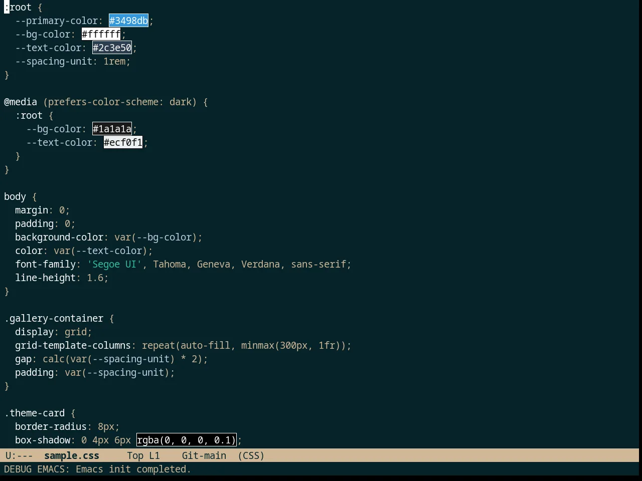 Naysayer Theme in css-mode