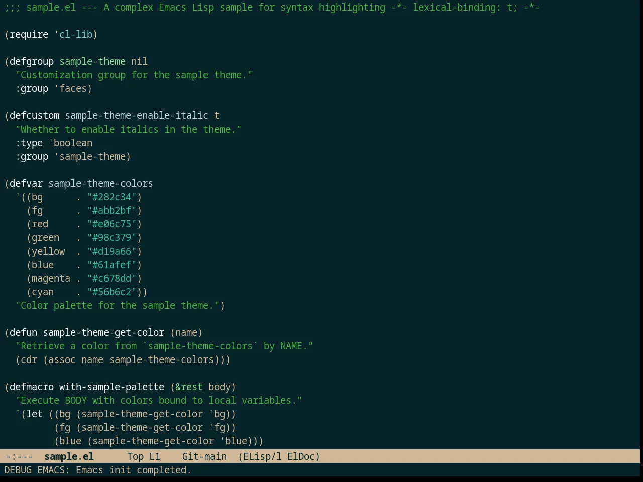 Naysayer Theme in emacs-lisp-mode