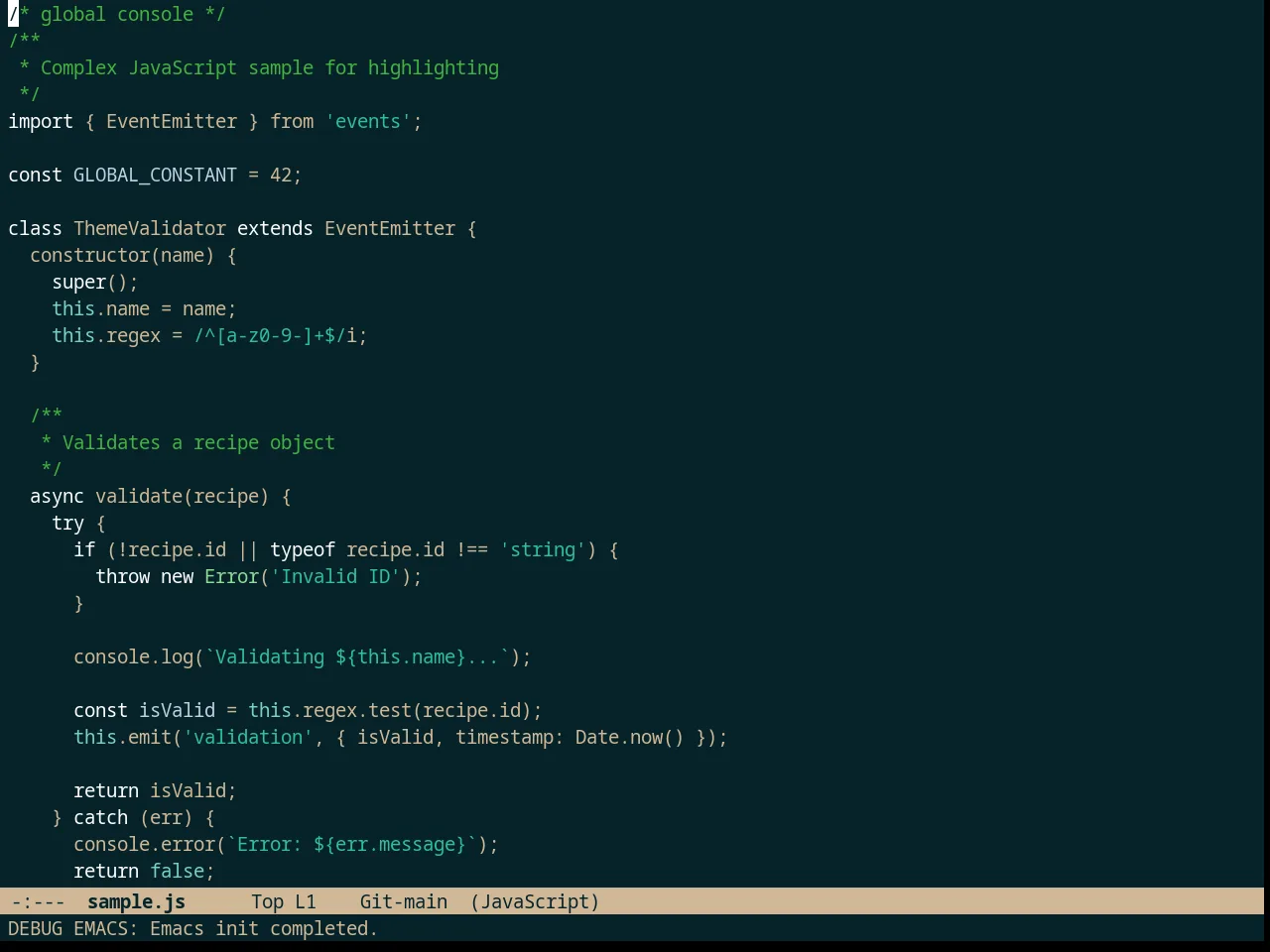 Naysayer Theme in javascript-mode