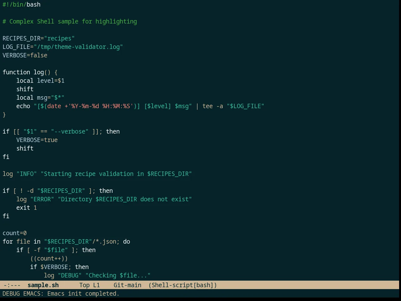 Naysayer Theme in sh-mode