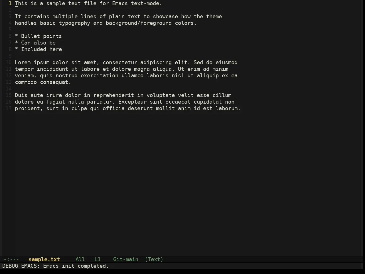 Nezburn Theme in text-mode