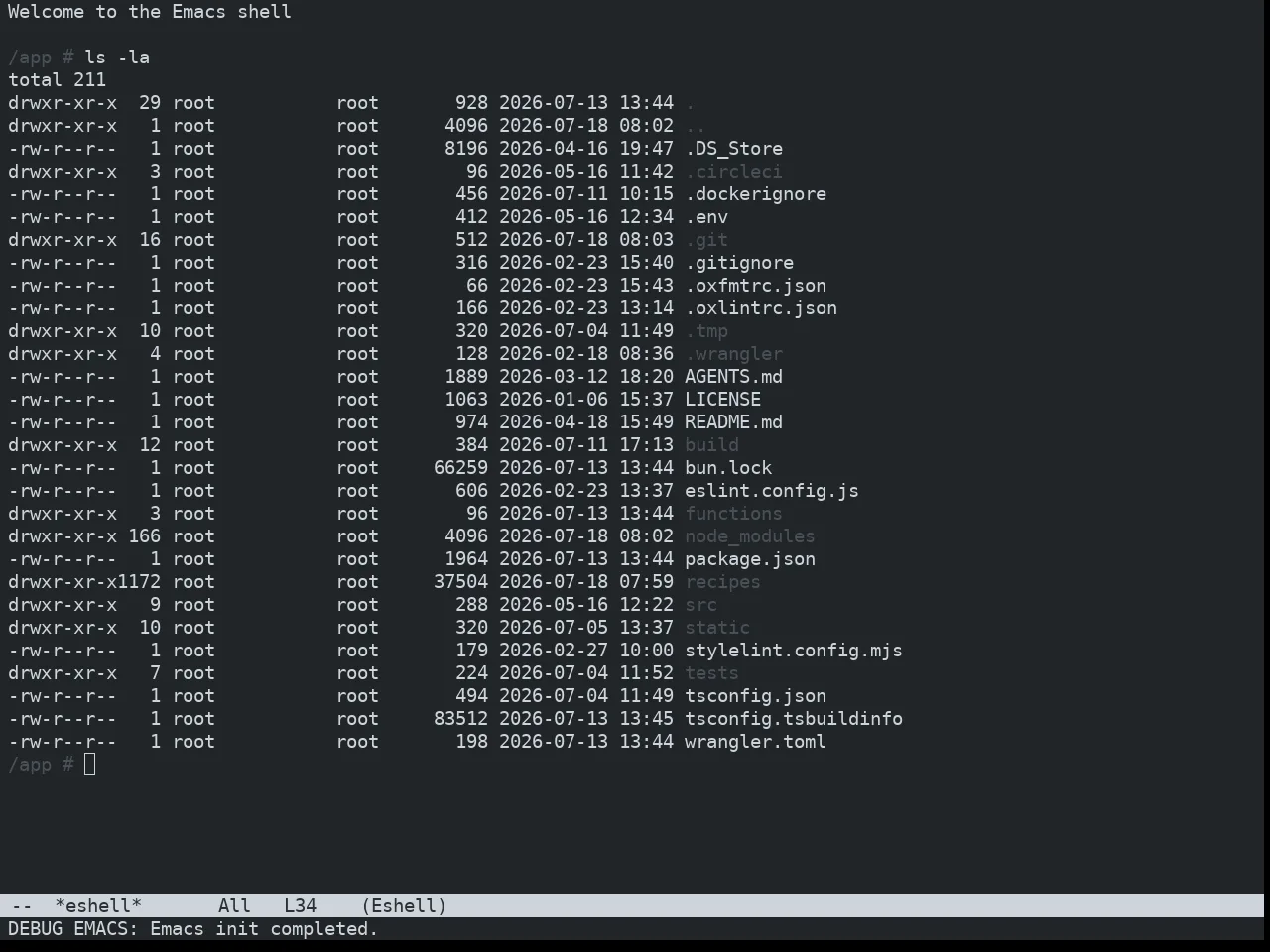 Nibelung Dark Theme in eshell