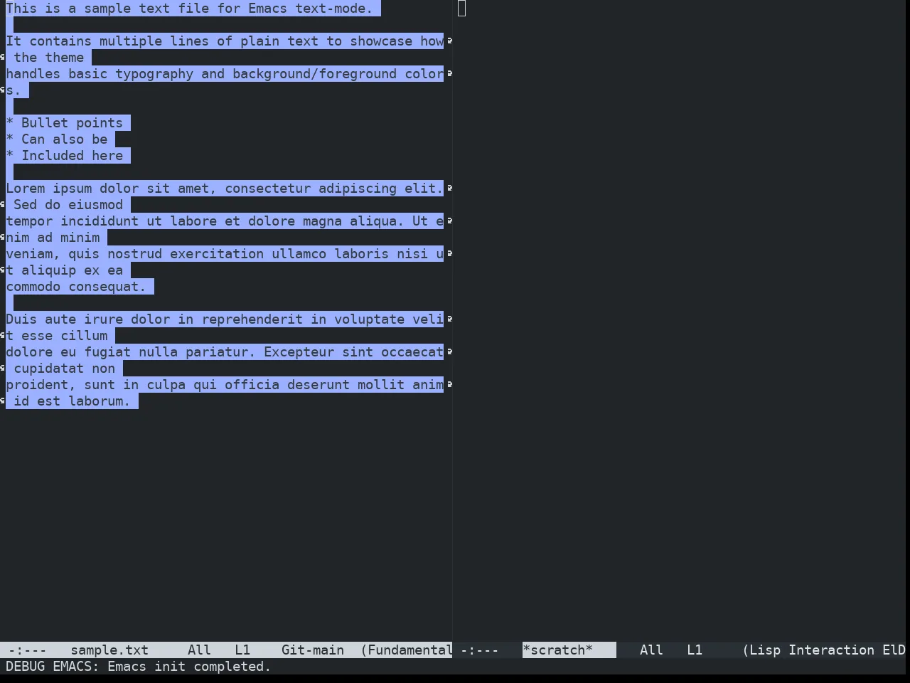 Nibelung Dark Theme in fundamental-mode