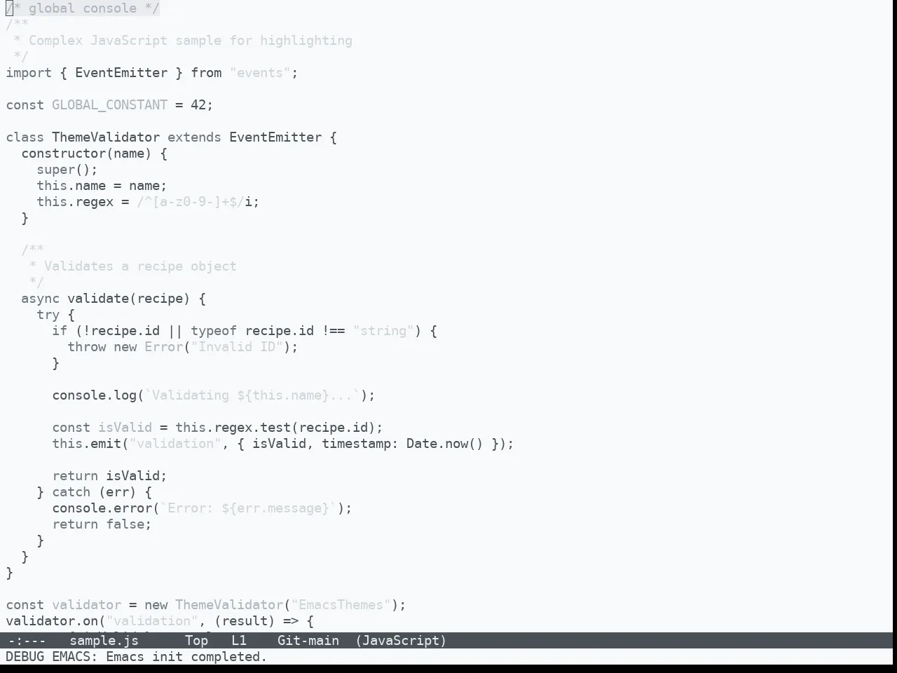 Nibelung Theme in javascript-mode